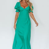 Brigita Tied Back Midi Dress Green