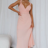 Zanzibar Surplice Neckline Maxi Dress Nude