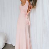 Zanzibar Surplice Neckline Maxi Dress Nude