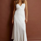 Zanzibar Surplice Neckline Maxi Dress White