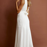 Zanzibar Surplice Neckline Maxi Dress White