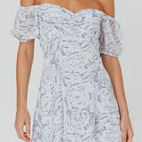 Summer To Remember Lace-Up Back Dress Floral Ink