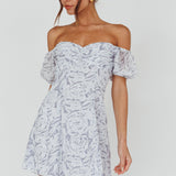 Summer To Remember Lace-Up Back Dress Floral Ink