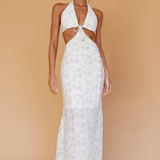 Paradise Found Cut-Out Midi Dress Floral Sage