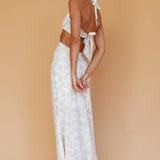 Paradise Found Cut-Out Midi Dress Floral Sage