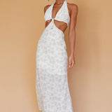 Paradise Found Cut-Out Midi Dress Floral Sage
