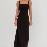 Dream Crush Lace-Up Back Maxi Dress Black