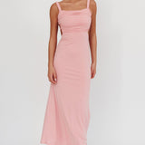 Dream Crush Lace-Up Back Maxi Dress Pink