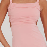 Dream Crush Lace-Up Back Maxi Dress Pink