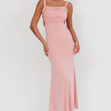 Dream Crush Lace-Up Back Maxi Dress Pink