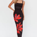 Dream Crush Lace-Up Back Maxi Dress Lily Black