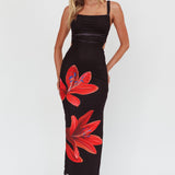 Dream Crush Lace-Up Back Maxi Dress Lily Black