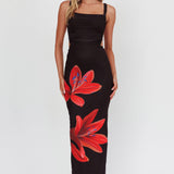Dream Crush Lace-Up Back Maxi Dress Lily Black