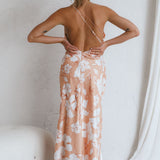 Casa Del Mar One-Shoulder Ruched Midi Dress Floral Blush