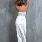 Playing For Keeps Lace Bodice Maxi Dress White