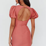 Aylina Scalloped Lace Mini Dress Rose