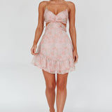 Dream Of You Twist Bodice Mini Dress Rose