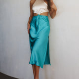 Utopia Cut-Out Waist Midi Dress Blue