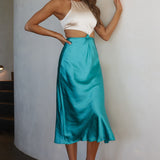Utopia Cut-Out Waist Midi Dress Blue