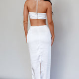 Ryana Cut-Out Drawstring Dress White