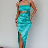 Can't Hardly Wait Cut-Out Midi Dress Green