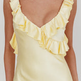 Alba Frill & Lace Trim Maxi Dress Butter