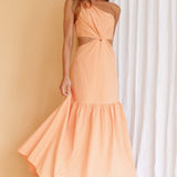 Evening Breeze Cut-Out Waist Maxi Dress Mango