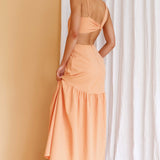 Evening Breeze Cut-Out Waist Maxi Dress Mango