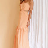 Evening Breeze Cut-Out Waist Maxi Dress Mango