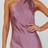 Italian Summer Tie Neck Midi Dress Grape