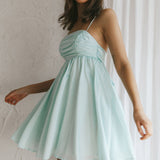 Zhen Bow Tie Back Mini Dress Mint