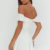 Lillianne Off-Shoulder A-line Mini Dress White
