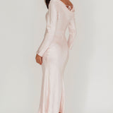 Loveland Cowl Back Midi Dress Baby Pink