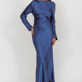 Loveland Cowl Back Midi Dress Navy