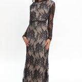 Loveland Off-Shoulder Lace Maxi Dress Black