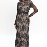 Loveland Off-Shoulder Lace Maxi Dress Black
