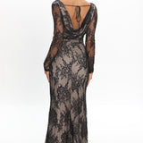 Loveland Off-Shoulder Lace Maxi Dress Black