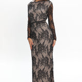 Loveland Off-Shoulder Lace Maxi Dress Black