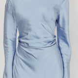 Loveland Long Sleeve Cowl Back Maxi Dress Blue