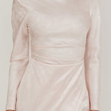 Loveland Long Sleeve Cowl Back Maxi Dress Blush