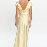 Loveland Cap Sleeve Cowl Back Midi Dress Butter