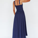 Sweet Pea Tied Bust Maxi Dress Indigo