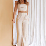 Lyrics Keyhole Crop Top Oat