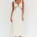 Second Chances Ruffle Trim Maxi Dress Contrast Cream