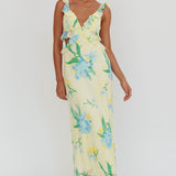 Second Chances Ruffle Trim Maxi Dress Lily Blue