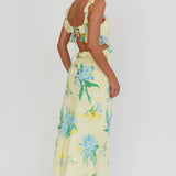 Second Chances Ruffle Trim Maxi Dress Lily Blue
