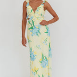 Second Chances Ruffle Trim Maxi Dress Lily Blue