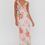 Second Chances Ruffle Trim Maxi Dress Lily Orange