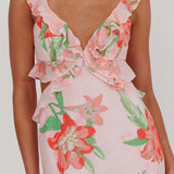 Second Chances Ruffle Trim Maxi Dress Lily Orange