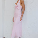 Coastal Charm Twist Back Maxi Dress Pink